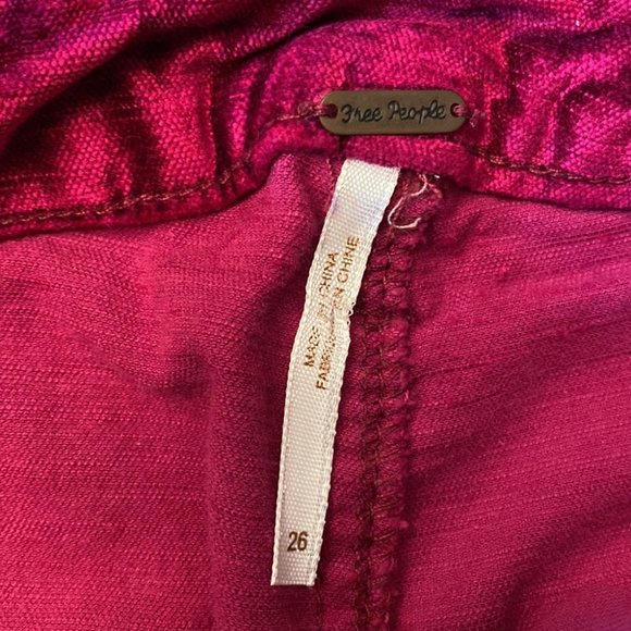 Free People Stretch Velour Crushed Velvet Crop Flare Pants Size 26 - Picture 6 of 11